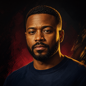 Illustrated portrait of Daniel Okoro